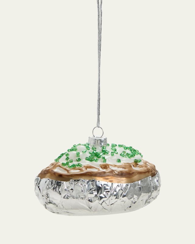 Baked Potato Glass Ornament