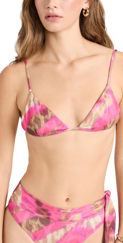 Bananhot Emmy Bikini Top Pink Brown Jungle