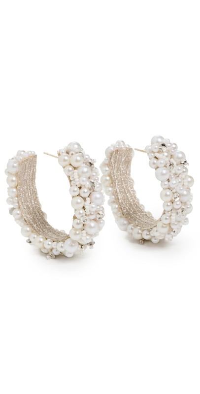 Deepa Gurnani Iria Earrings Silver