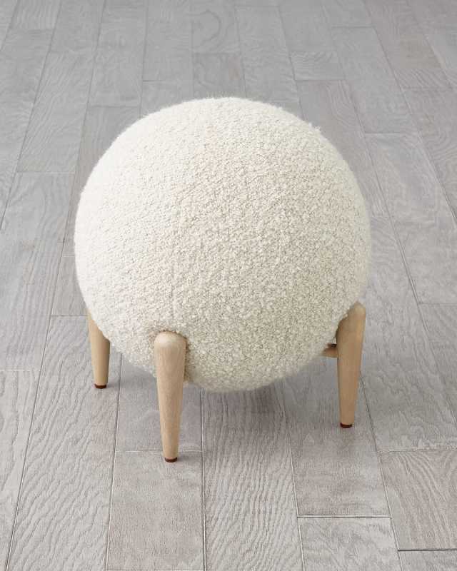 Cadence Faux Shearling Stool