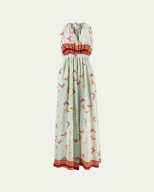 Helene V-Neck Caftan Maxi Dress