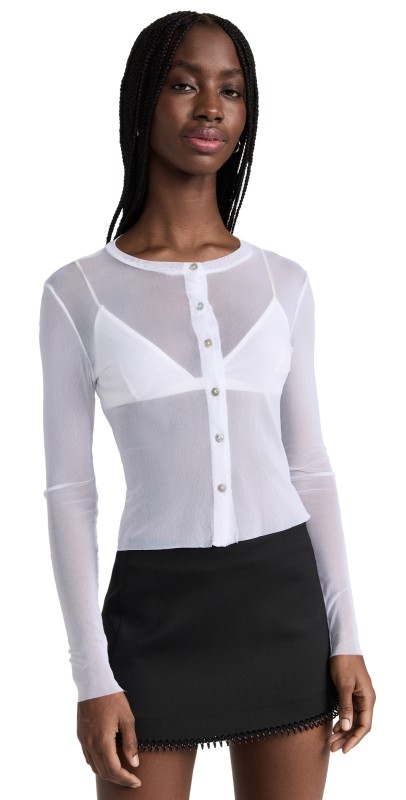 Only Hearts Tulle Cardigan White