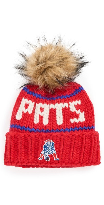Lele Sadoughi Retro Pats Beanie Red
