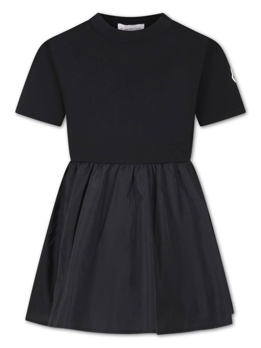 logo-appliqué cotton dress