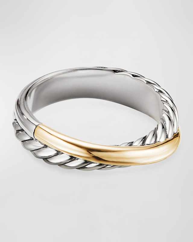 Crossover Ring w/ 18k Gold