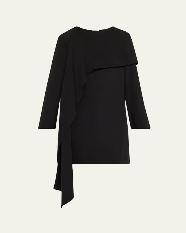 Lea Draped Foldover Silk Top