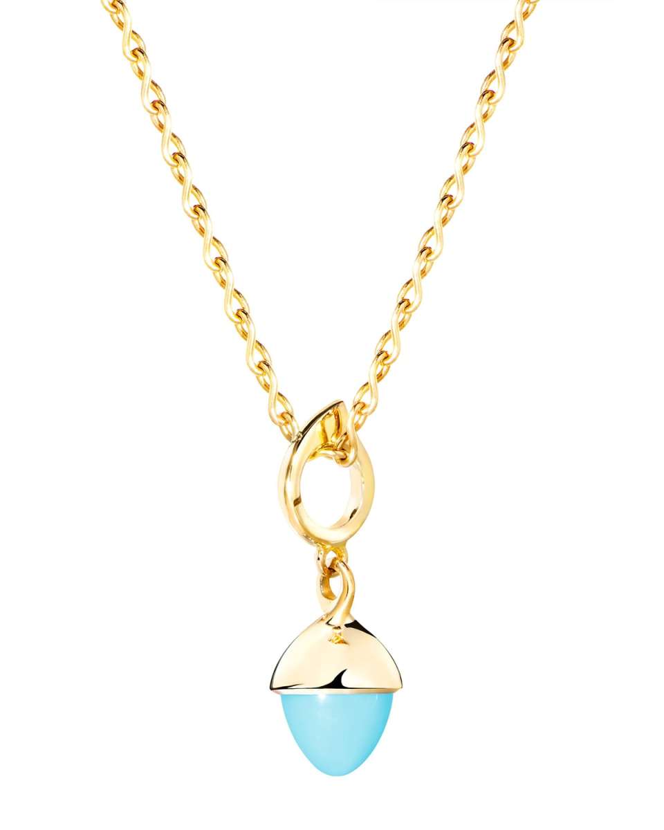 MIKADO FLAMENCO 18k Yellow Gold Turquoise Pendant