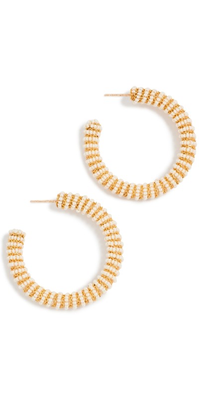 Deepa Gurnani Zareen Earrings Ivory