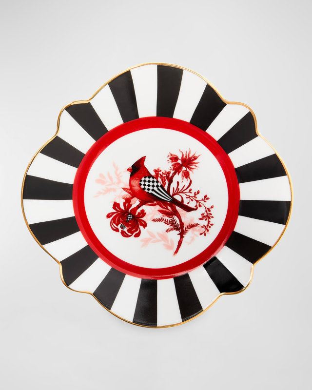 Cardinal Toile Bread Butter Plate
