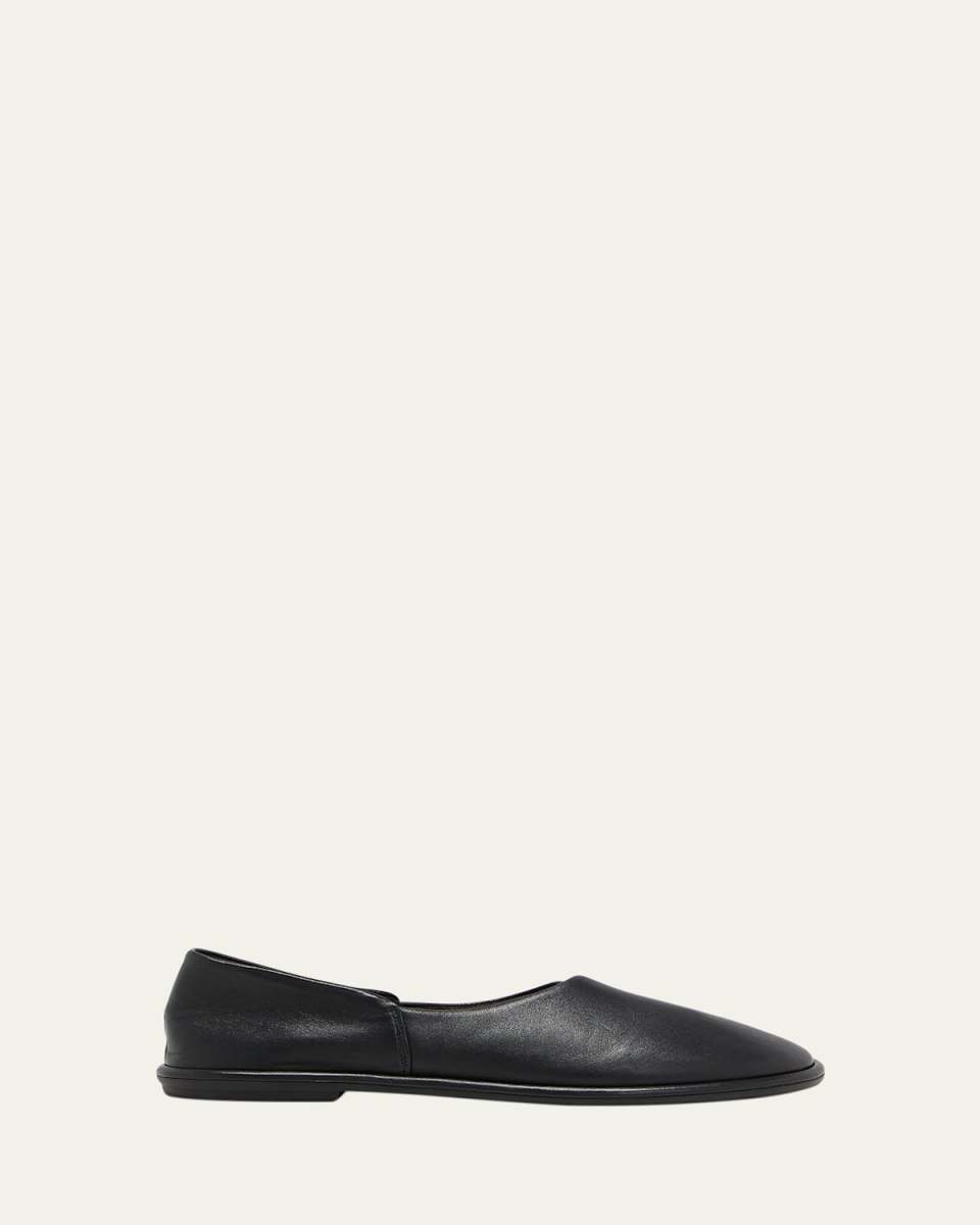 Canal Leather Ballerina Flats