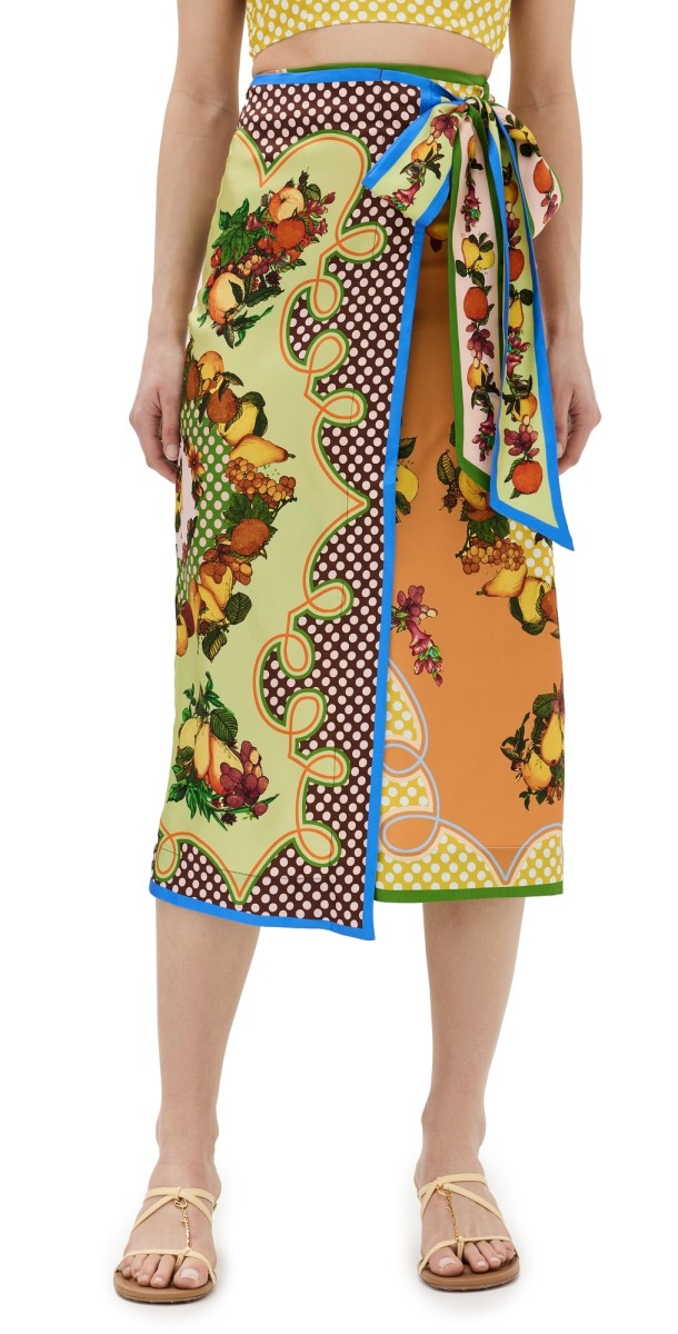 Alemais Lemonis Silk Skirt Multi