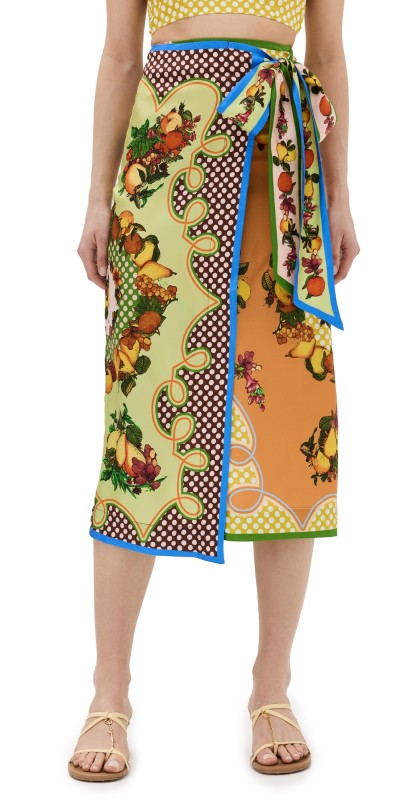 Alemais Lemonis Silk Skirt Multi