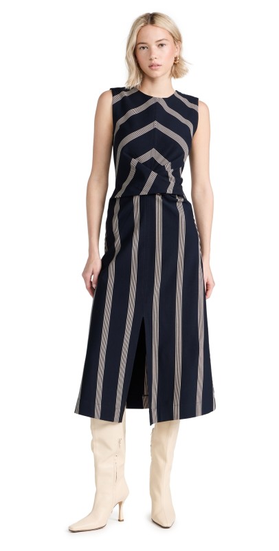 Tanya Taylor Theo Dress Maritime Blue/Birch