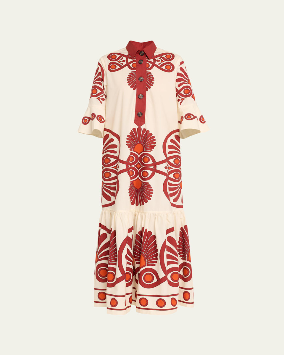 Artemis Medallion-Print Maxi Dress