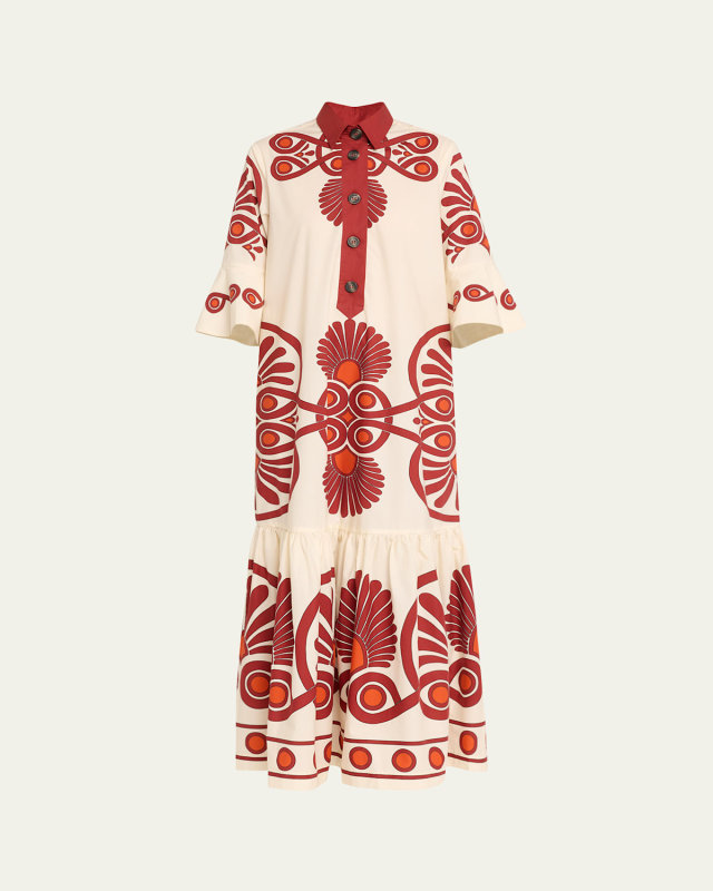 Artemis Medallion-Print Maxi Dress
