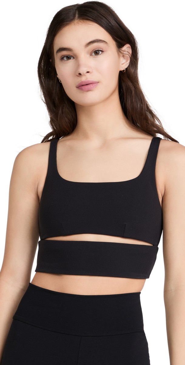 Alo Yoga Slit Bra Black