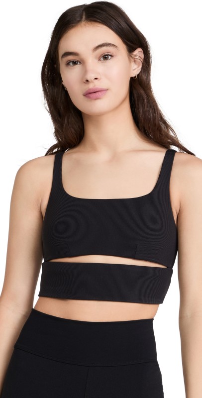 Alo Yoga Slit Bra Black