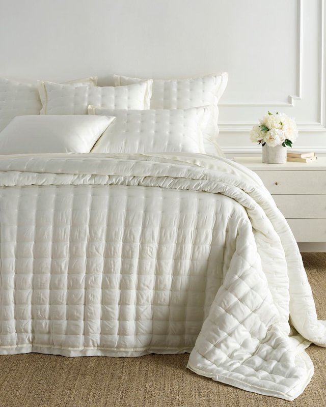 Puff Tencel King Euro Sham, Ivory