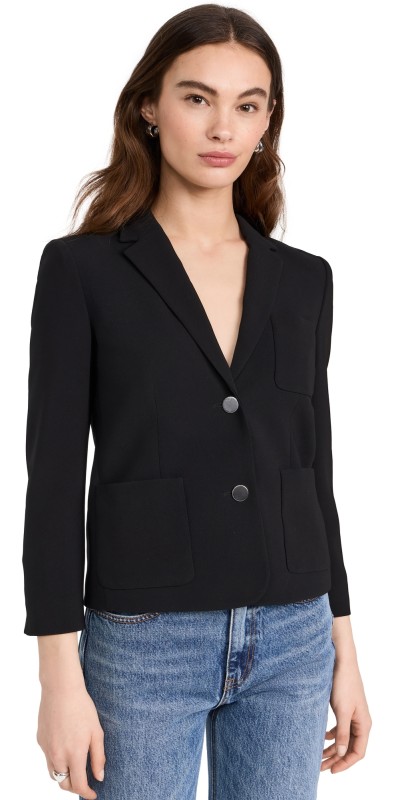 Theory Shrunken Patch Pocket Jacket Black