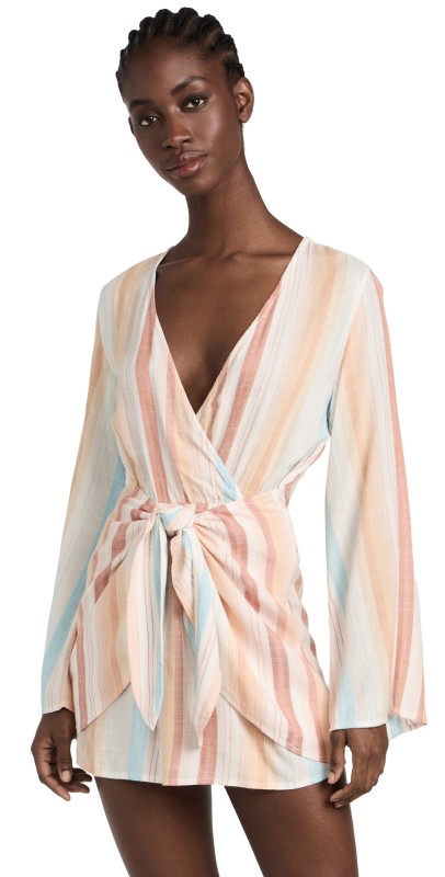 LSPACE Kristy Dress Sunset Skies Y/D Stripe