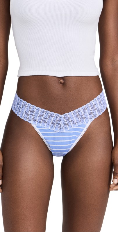Hanky Panky Printed Supima Cotton Original Rise Thong Down the L
