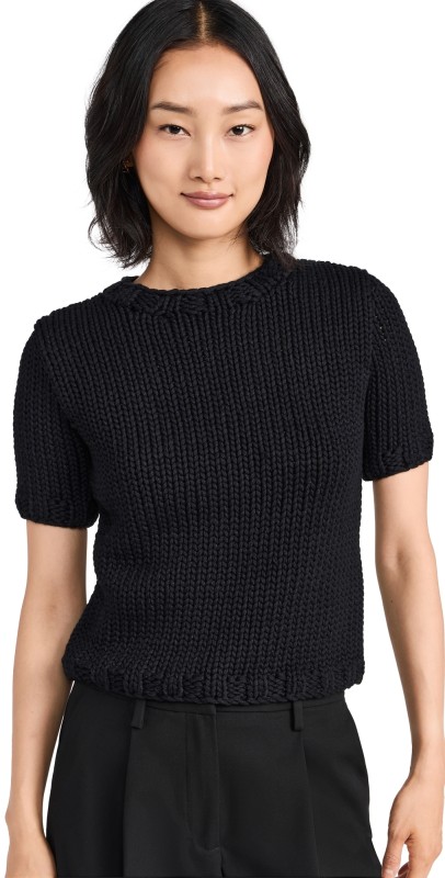 CO Shrunken Knit Tee Black