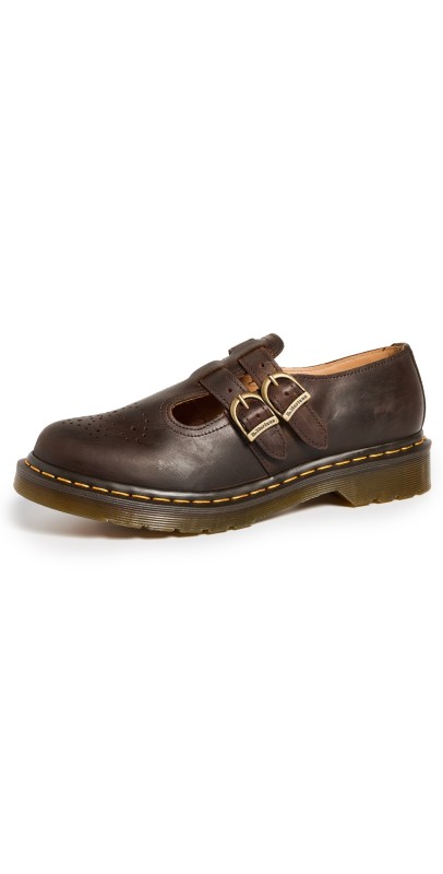 Dr. Martens 8065 Mary Jane Loafers Dark Brown Crazy Horse