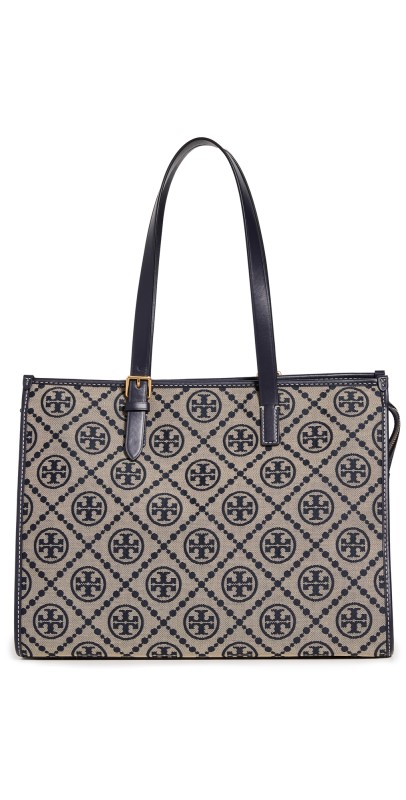 Tory Burch T Monogram Jacquard Tote Tory Navy