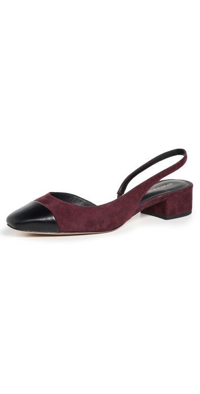 Veronica Beard Cecile Slingback Heels Acai/Black