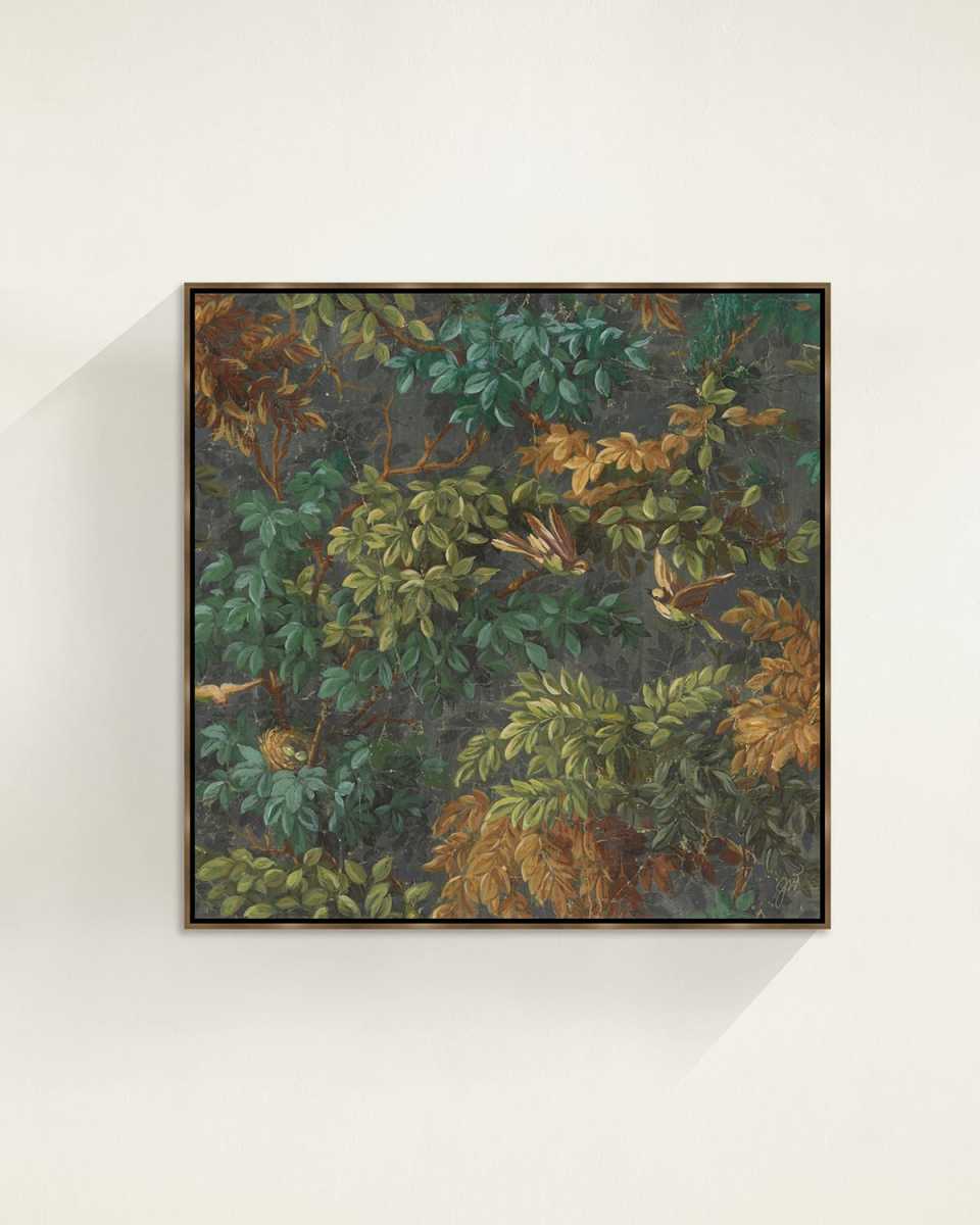 "Into the Woods" Framed Giclee by Jackie Von Tobel, 42" Square