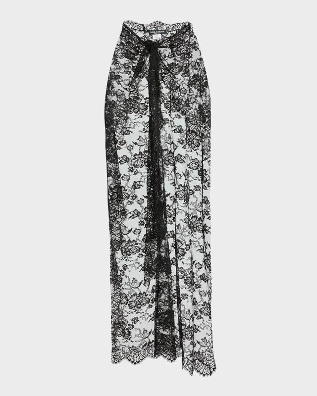 Chantilly Lace Scallop Maxi Skirt