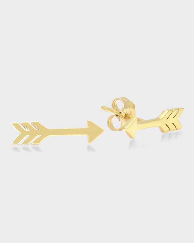 18k Extra Small Arrow Stud Earrings
