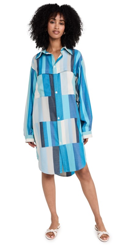MARRAKSHI LIFE Paneled Shirt Dress Stripe 1