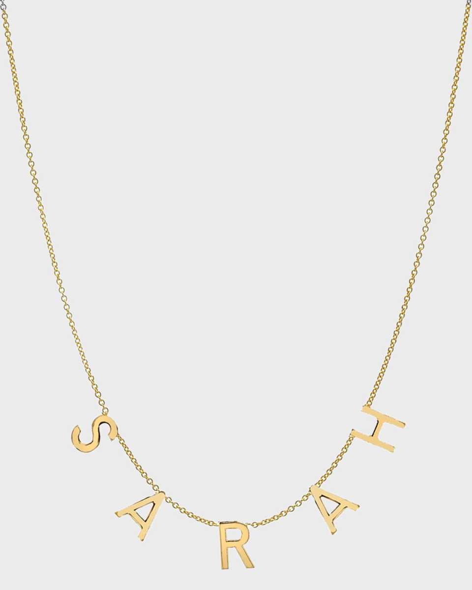 Personalized 14k Gold 5-Initial Necklace