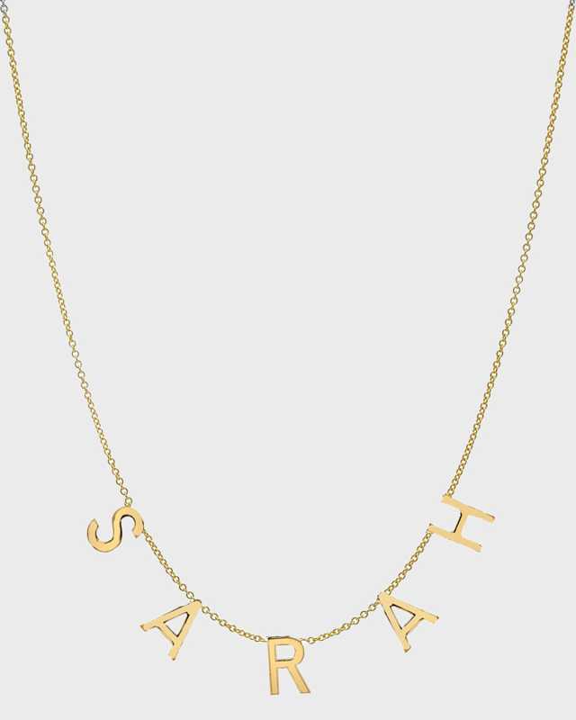 Personalized 14k Gold 5-Initial Necklace