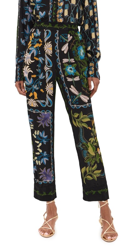 FARM Rio Winter Garden Black Pajama Pants Winter Garden Black