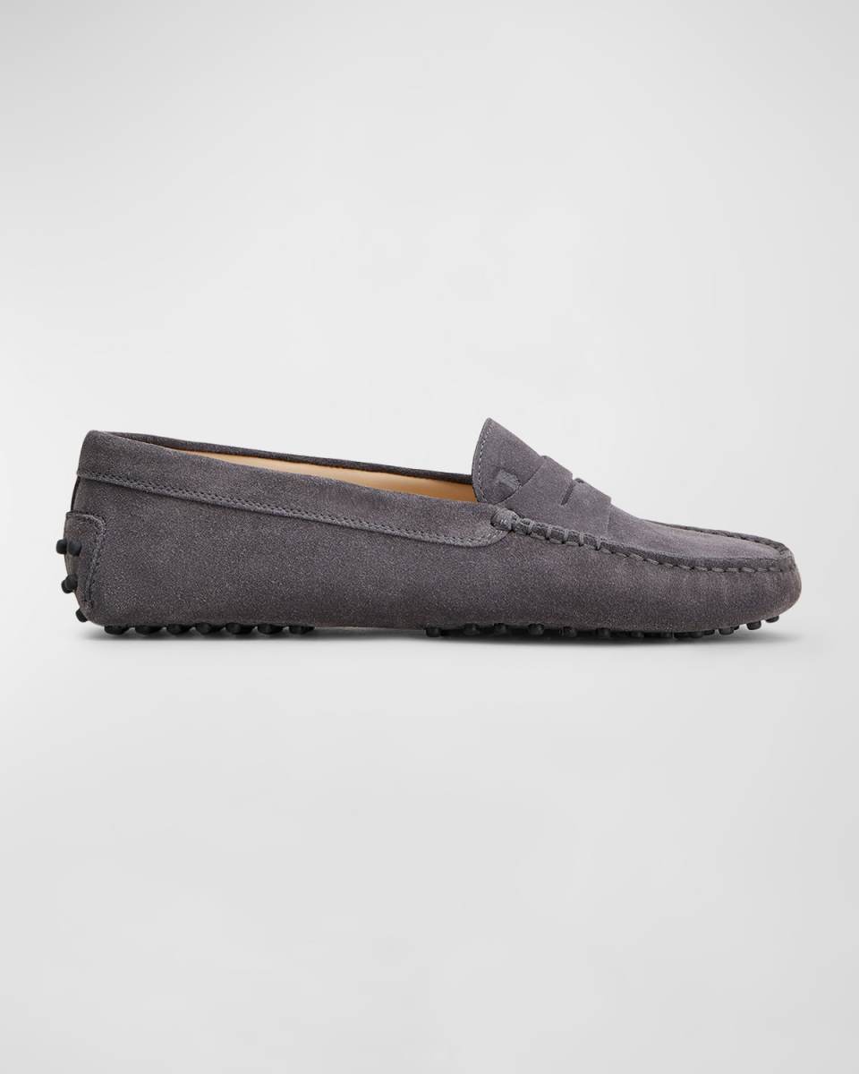 Suede Driver Penny Loafers