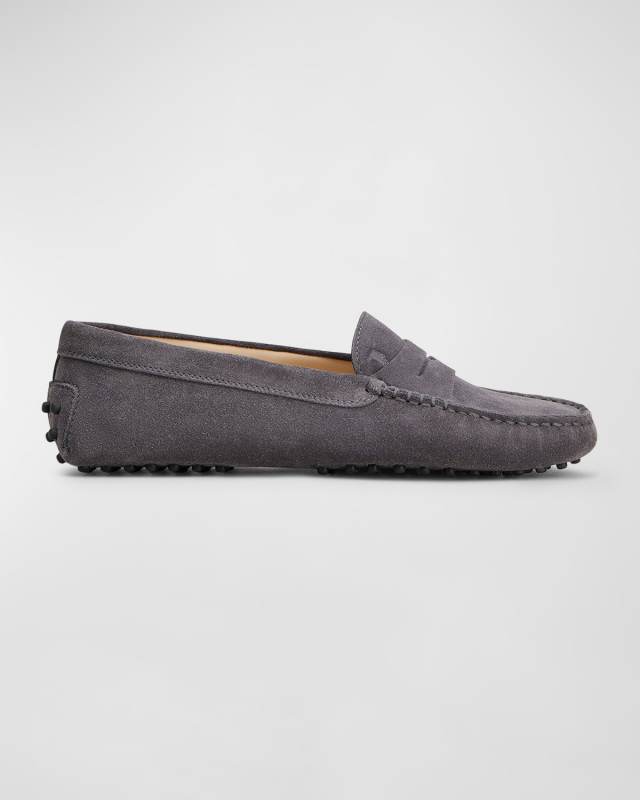 Suede Driver Penny Loafers