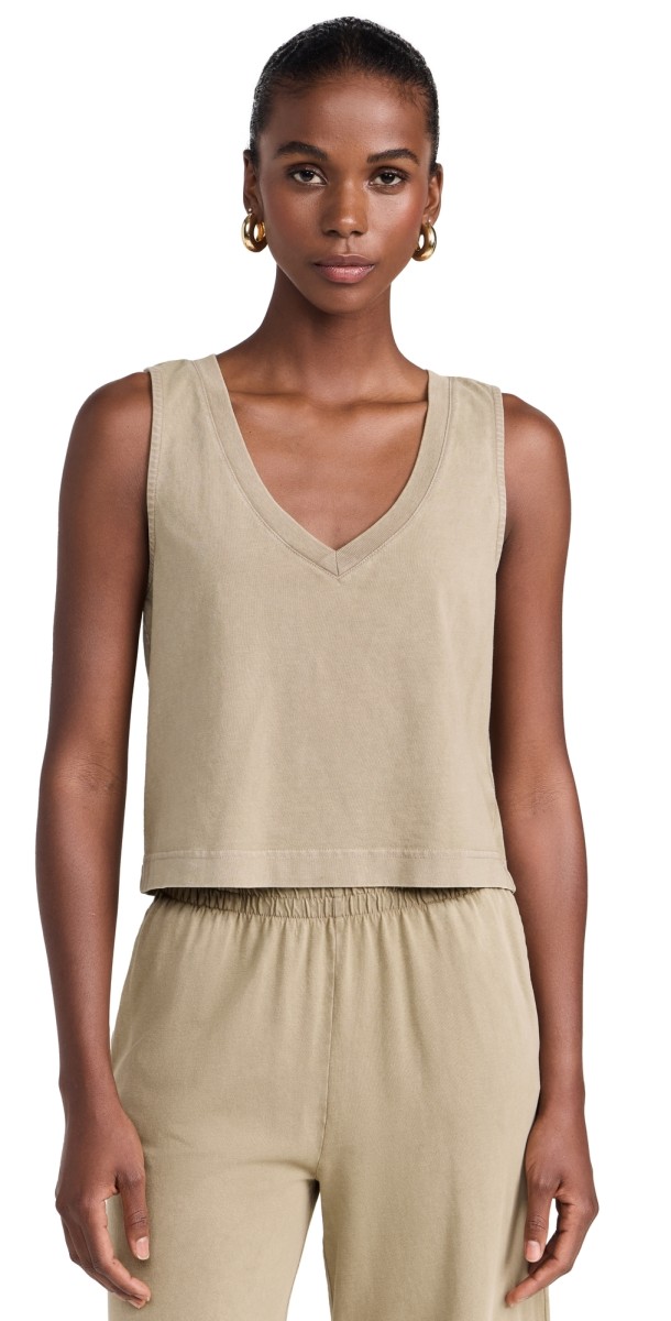 Z Supply Sloane V Neck Tee Iced Coffee
