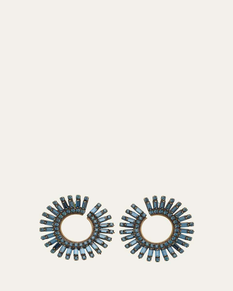 Valeria Hoop Earrings, Blue