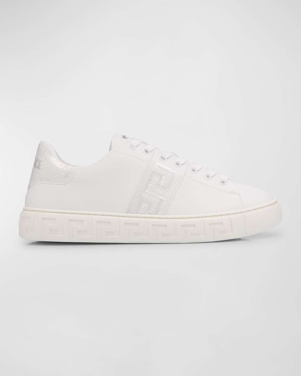 La Greca Sequin Low-Top Sneakers