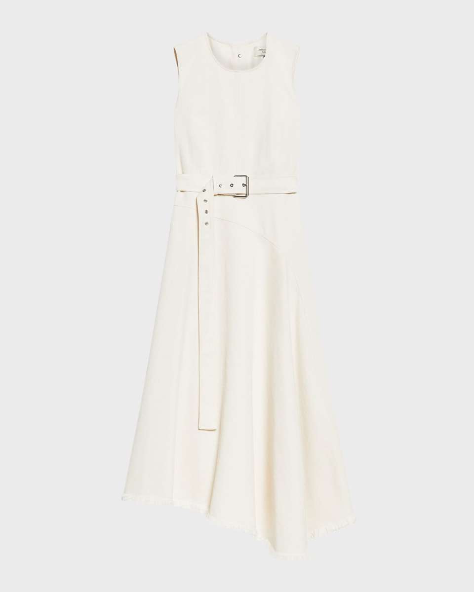 Durata Asymmetric Cotton Midi Dress