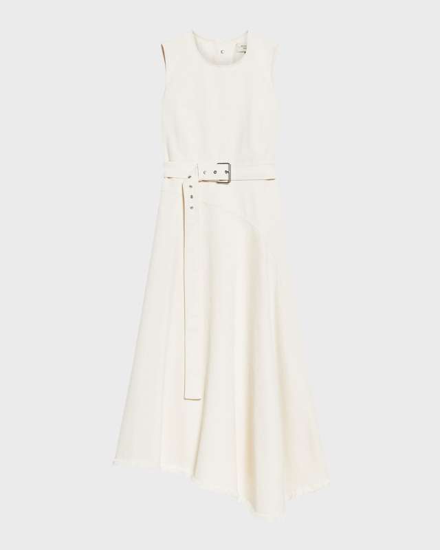 Durata Asymmetric Cotton Midi Dress