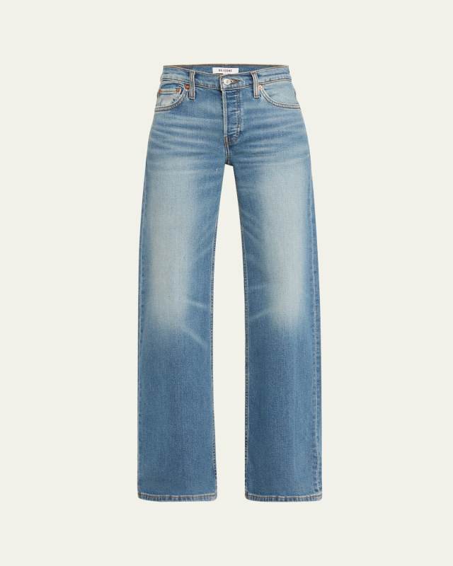 Mid-Rise Wide-Leg Jeans