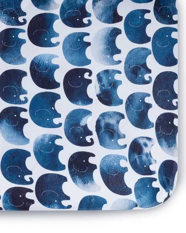 Elephant Jersey Standard Crib Sheet