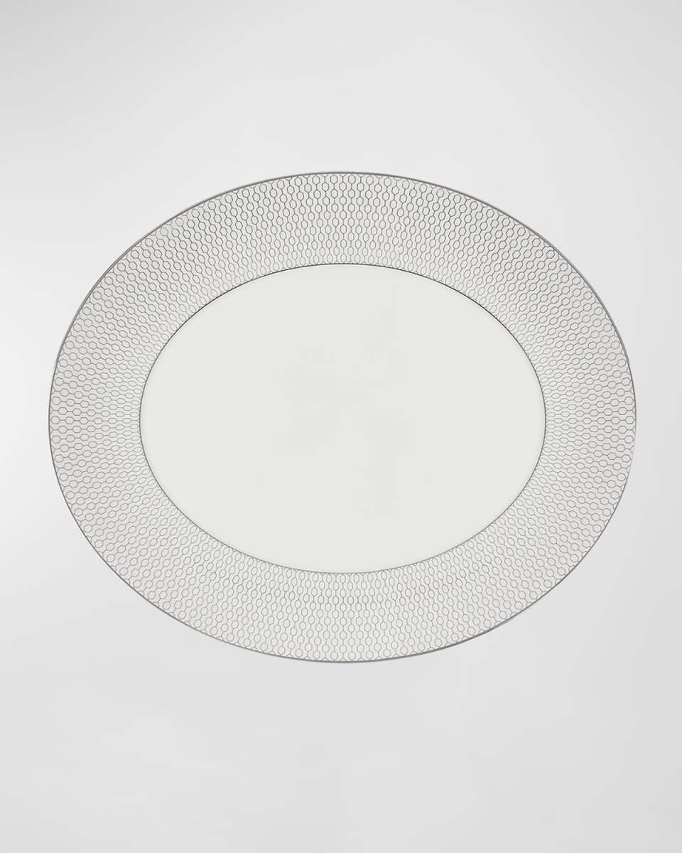 Gio Platinum Oval Serving Platter 13"