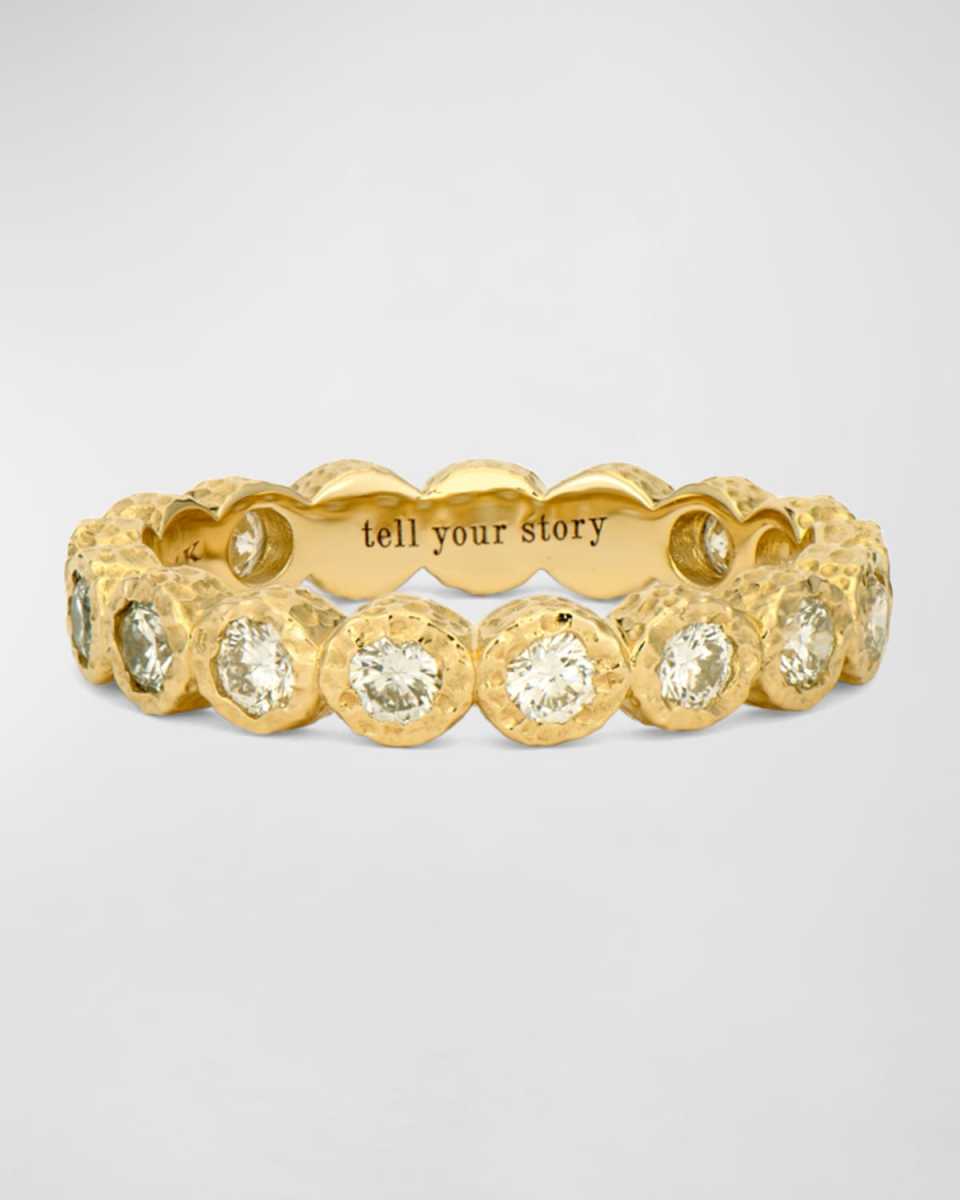 14k Yellow Gold Diamond Band Ring