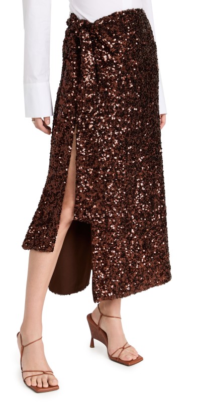 Atoir Teary Skirt Choc Sequins