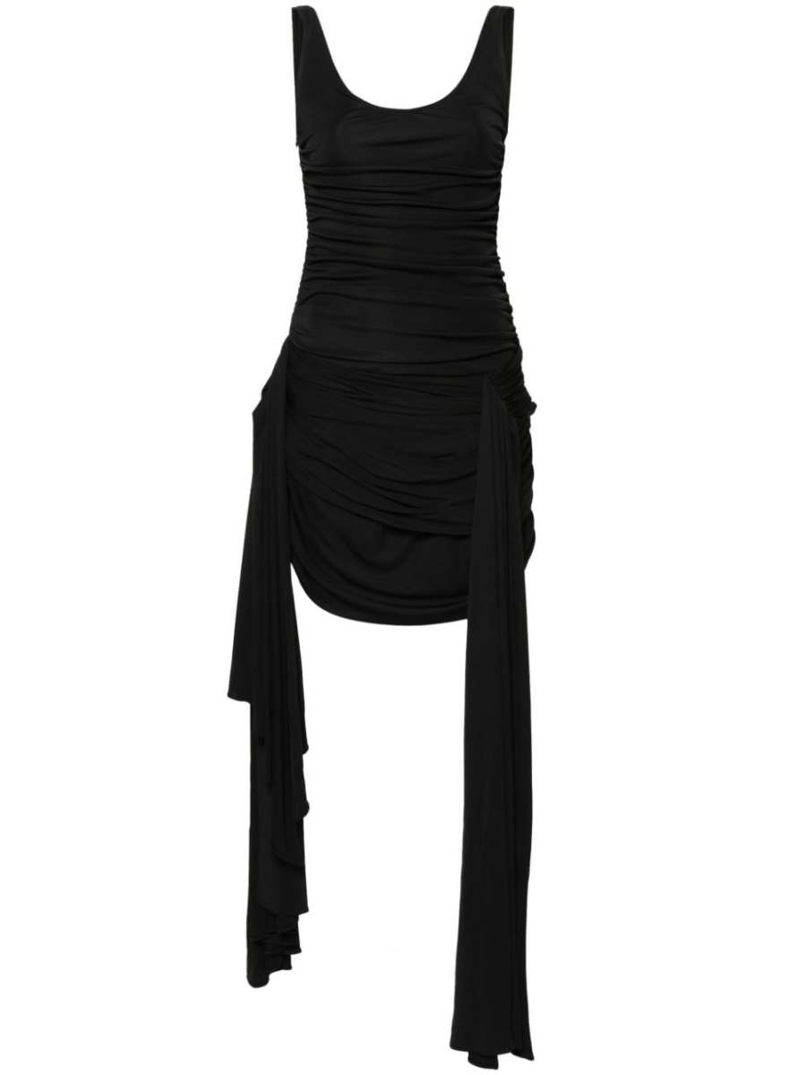 draped mini dress