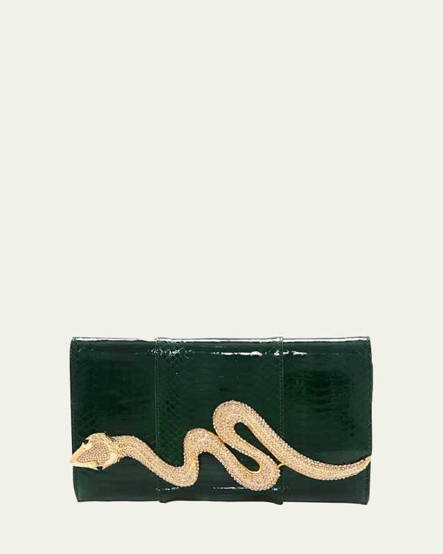 Serpent Snakeskin Clutch Bag